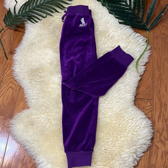 Juicy Couture Purple Joggers/ Girls Size 6 - Picture 1 of 7